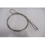 Staalkabel 6 mm RVS met Lussen, lengte 2 meter. Unused.